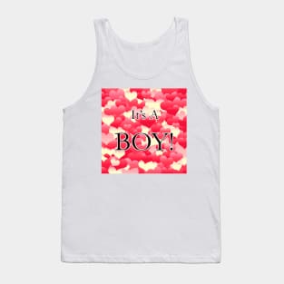 It's A Boy! Red Hearts Tank Top